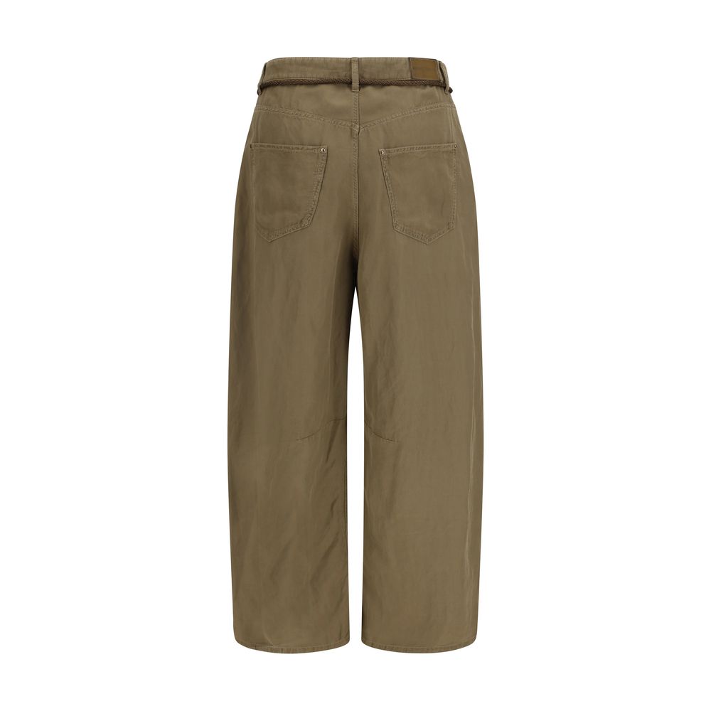 Giorgio Armani Bicolor Copper Casual Women's Pants