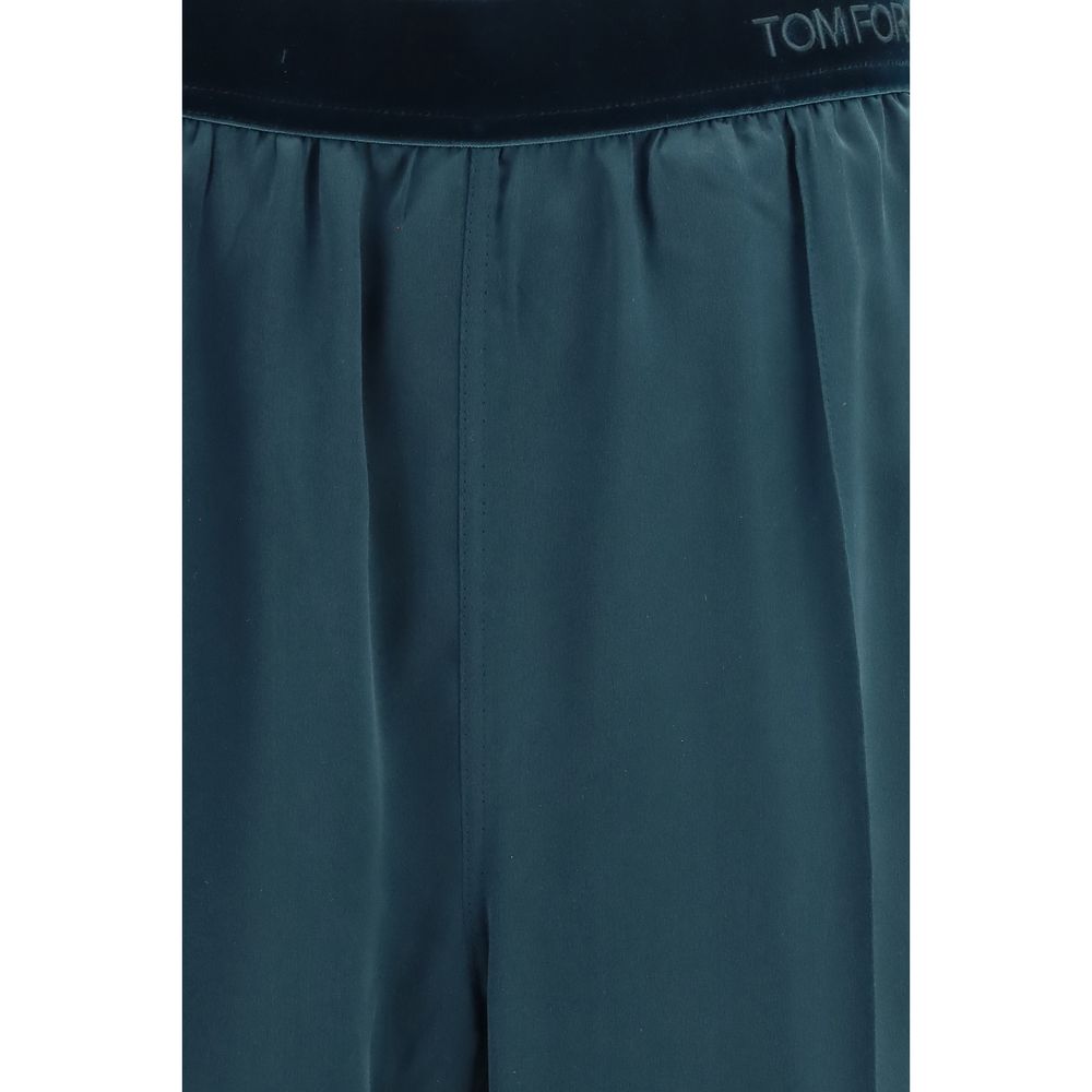 Tom Ford Blue Silk Casual Women's Pants