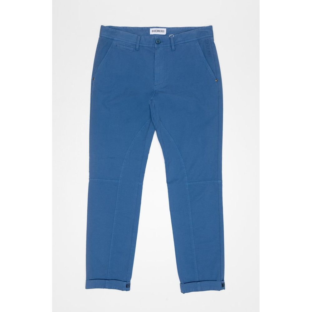Bikkembergs Blue Cotton Joggers (Workout Men's Pants)