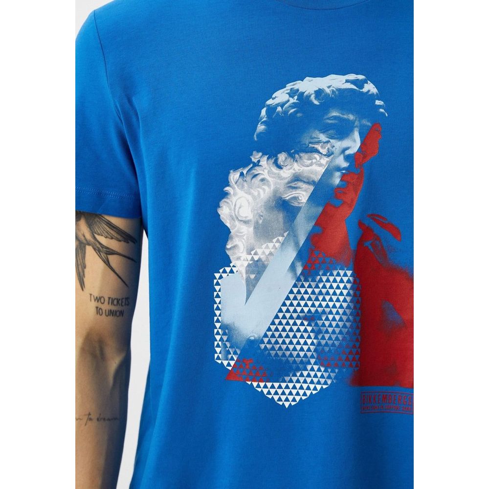 Bikkembergs Light Blue Cotton Men's T-Shirt