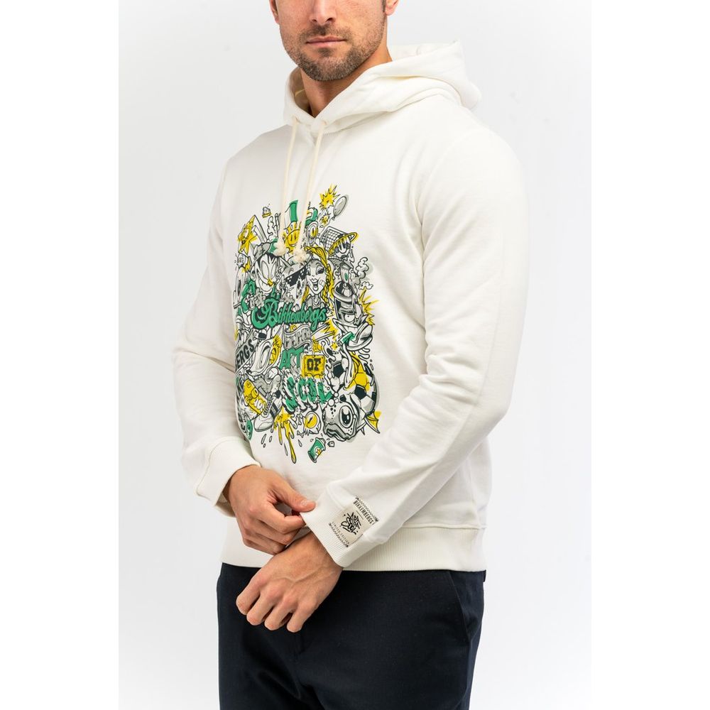 Bikkembergs White Cotton Men's Sweatshirt