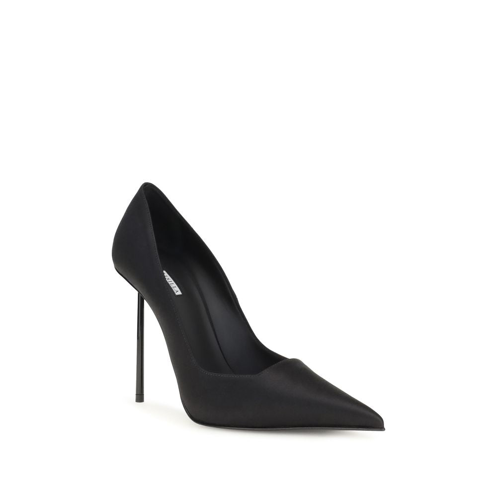 LE SILLA Black Calf Leather Bos Taurus High Heel Women's Pumps