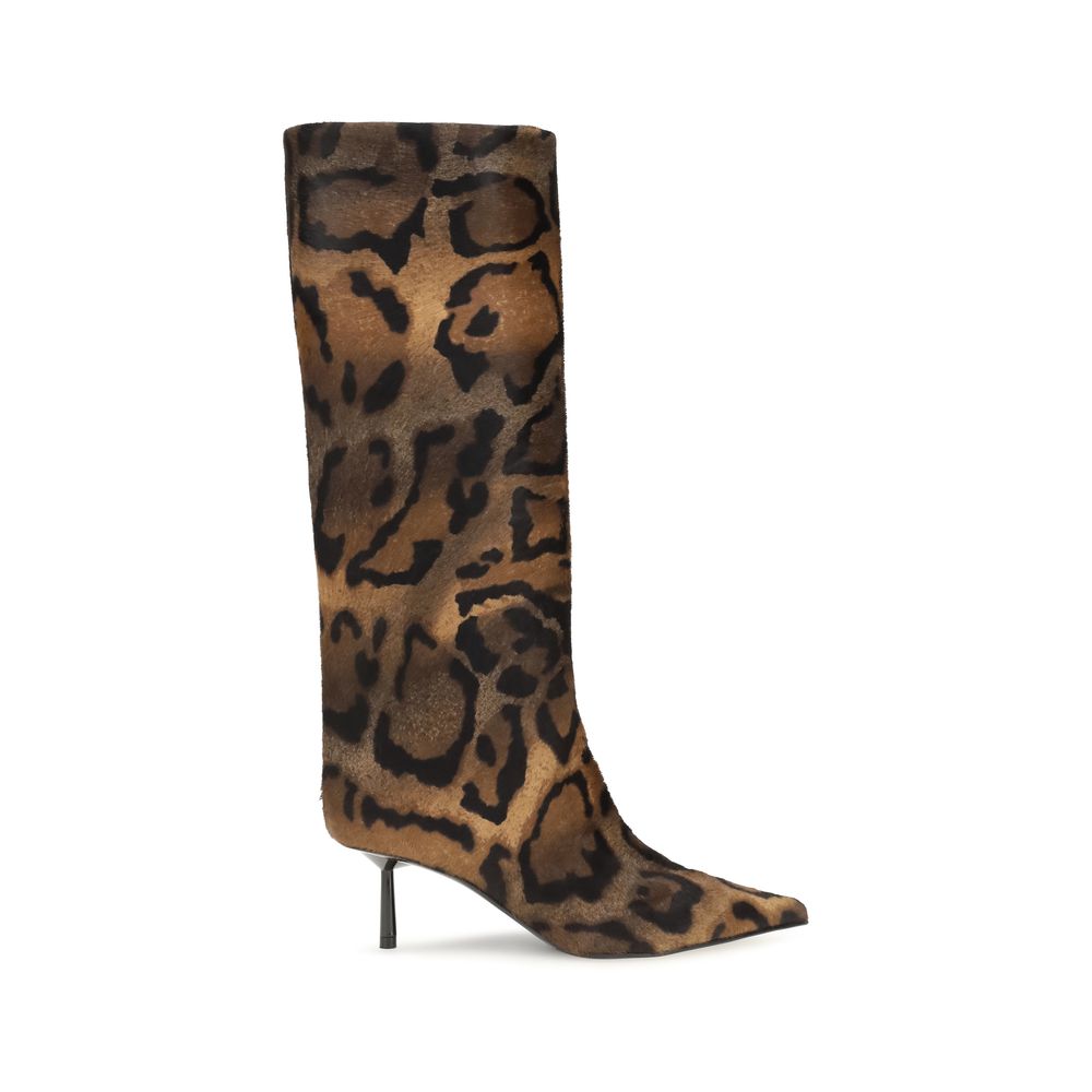 LE SILLA Brown Hair High Heel Women's Boots