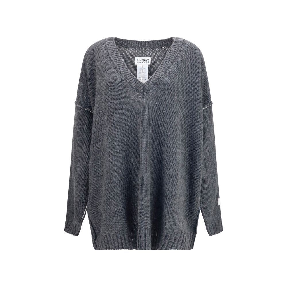 MM6 Gray Marabou Women's Sweatshirt