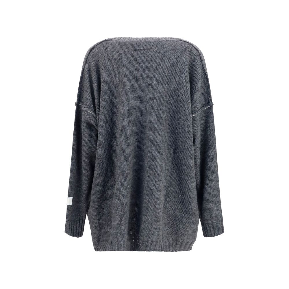 MM6 Gray Marabou Women's Sweatshirt