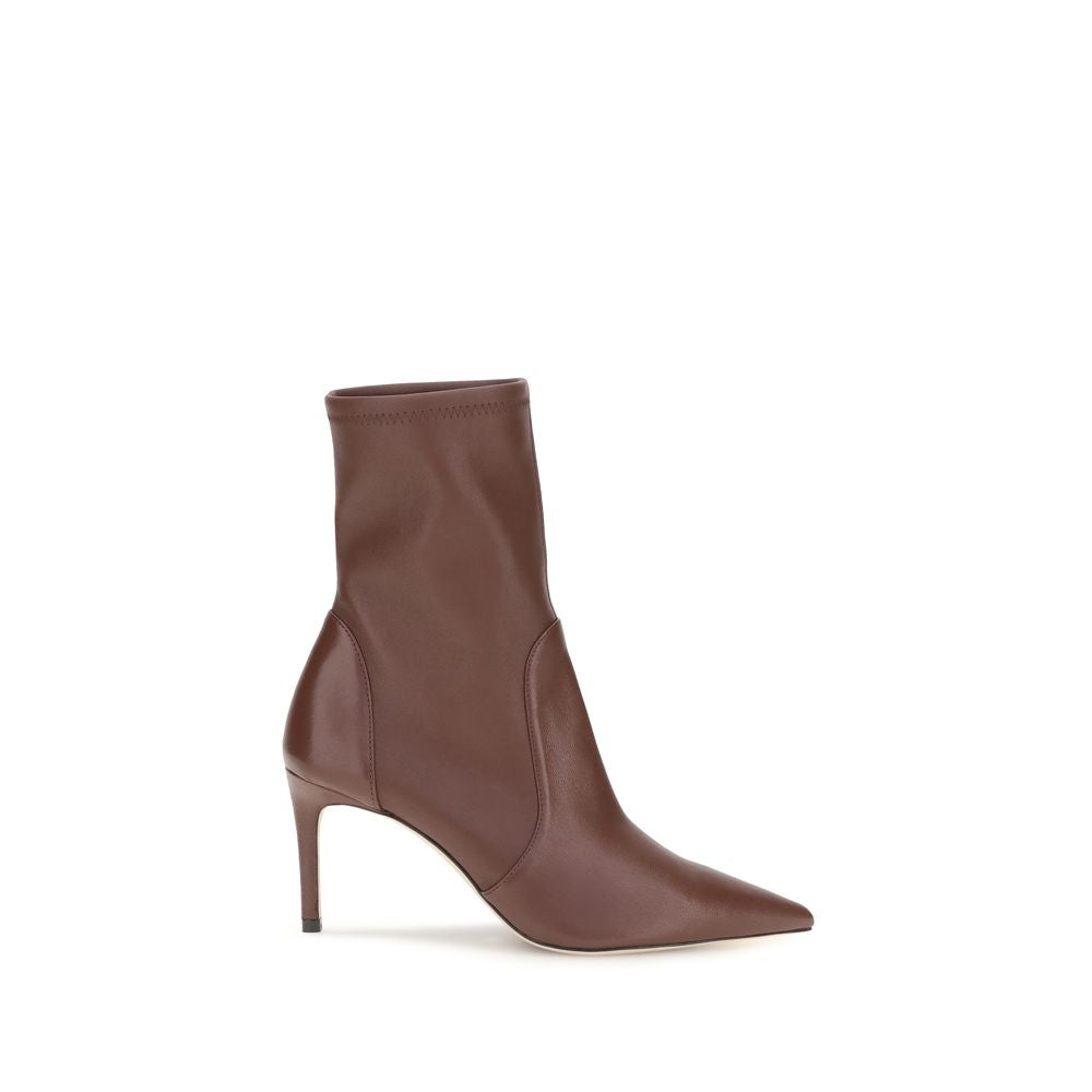 Stuart Weitzman Brown Calf Leather Bos Taurus Ankle Women's Boots