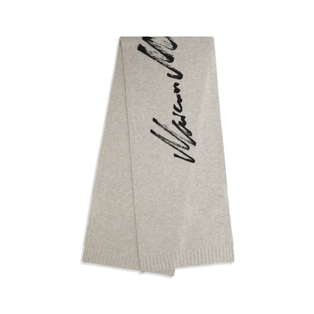 MM6 Gray Wool Oves Aries Women's Scarf