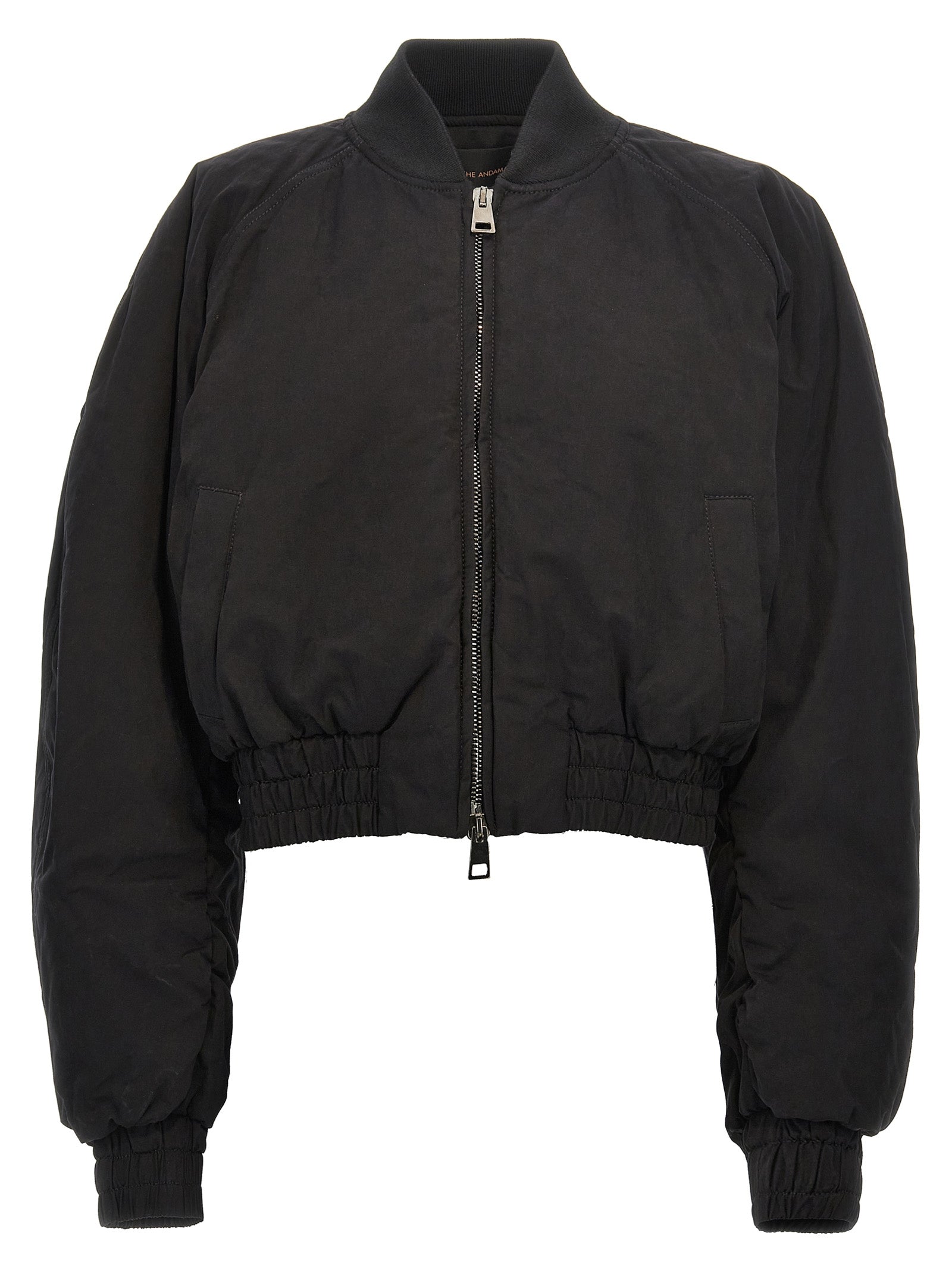 The Andamane Black Cotton Women's Bomber