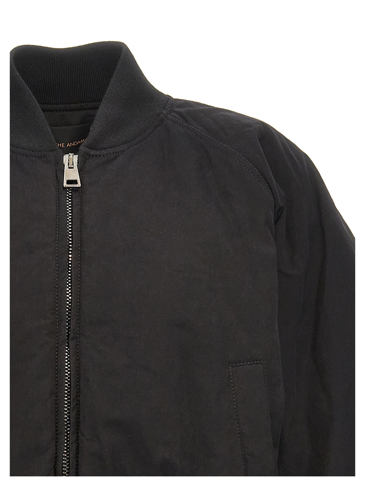The Andamane Black Cotton Women's Bomber