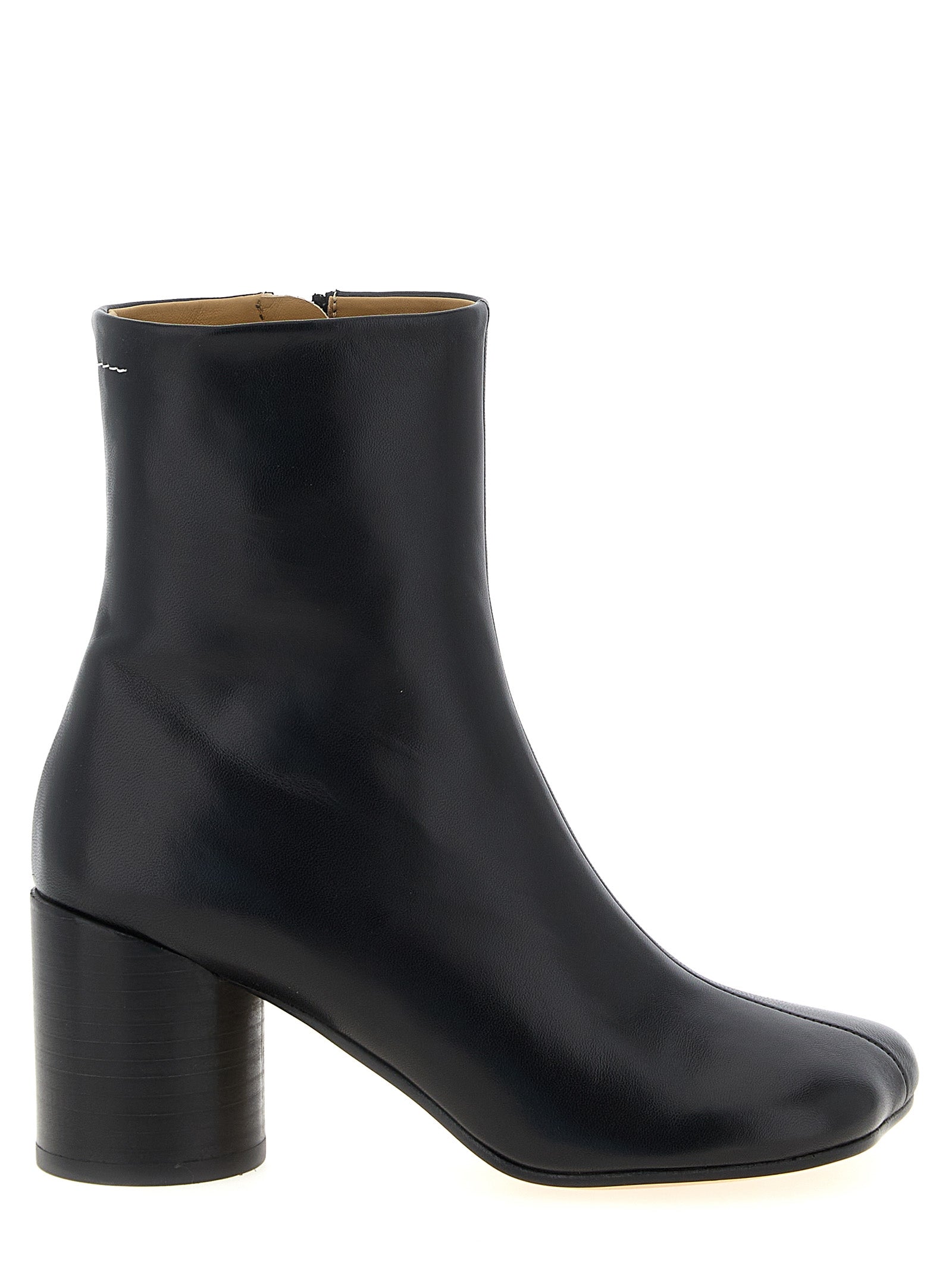 MM6 Maison Margiela Black Polyester Ankle Women's Boots