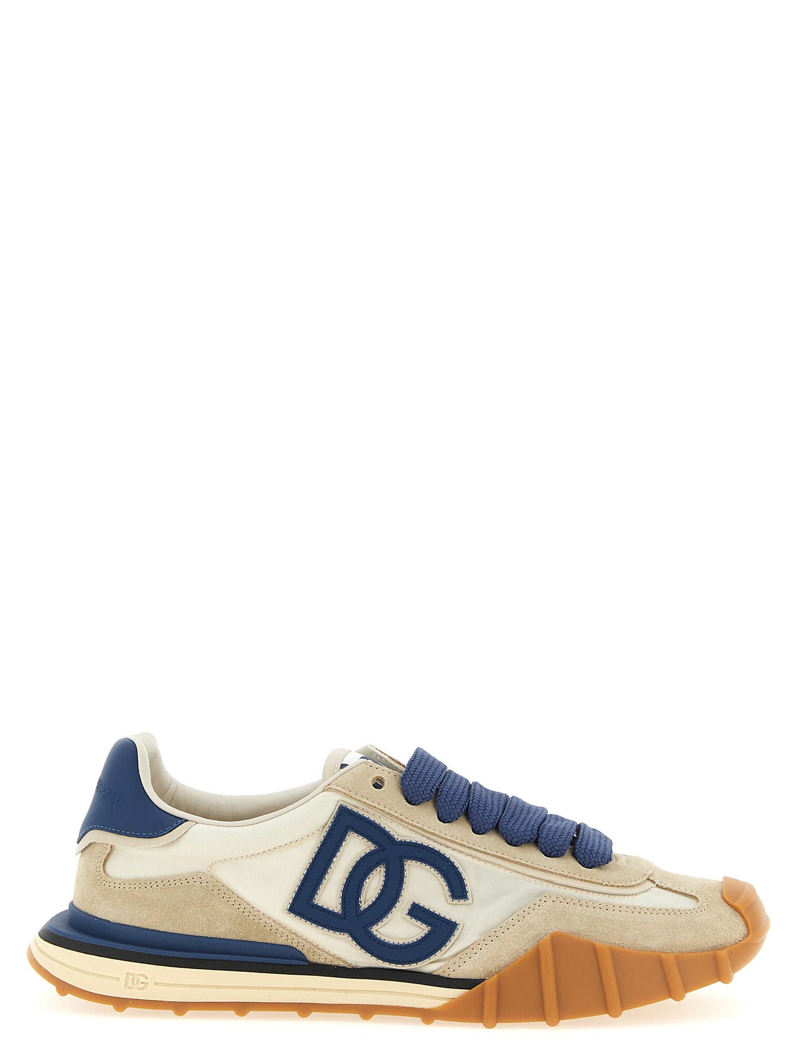 Dolce & Gabbana Blue Calfskin Athletic Men's Sneakers