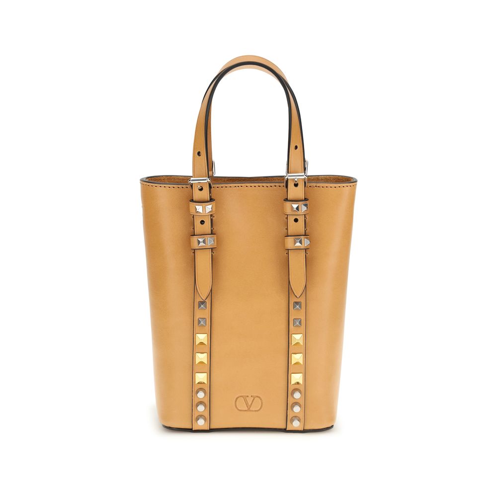 Valentino Garavani Beige Calf Leather Bos Taurus Shoulder Men's Bag