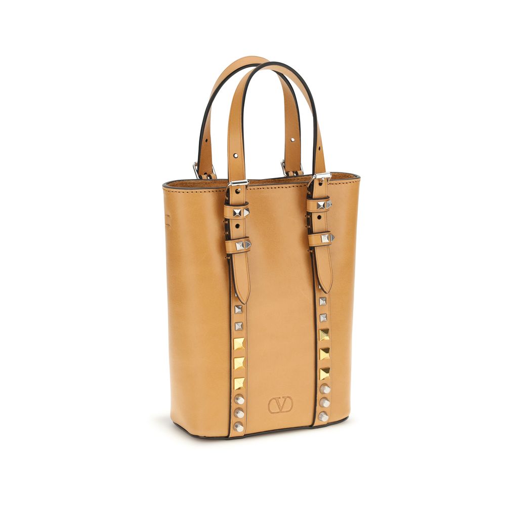 Valentino Garavani Beige Calf Leather Bos Taurus Shoulder Men's Bag