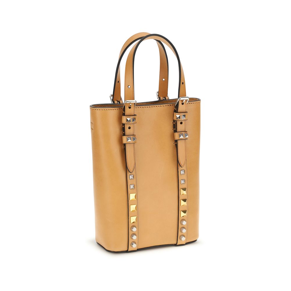 Valentino Garavani Beige Calf Leather Bos Taurus Shoulder Men's Bag