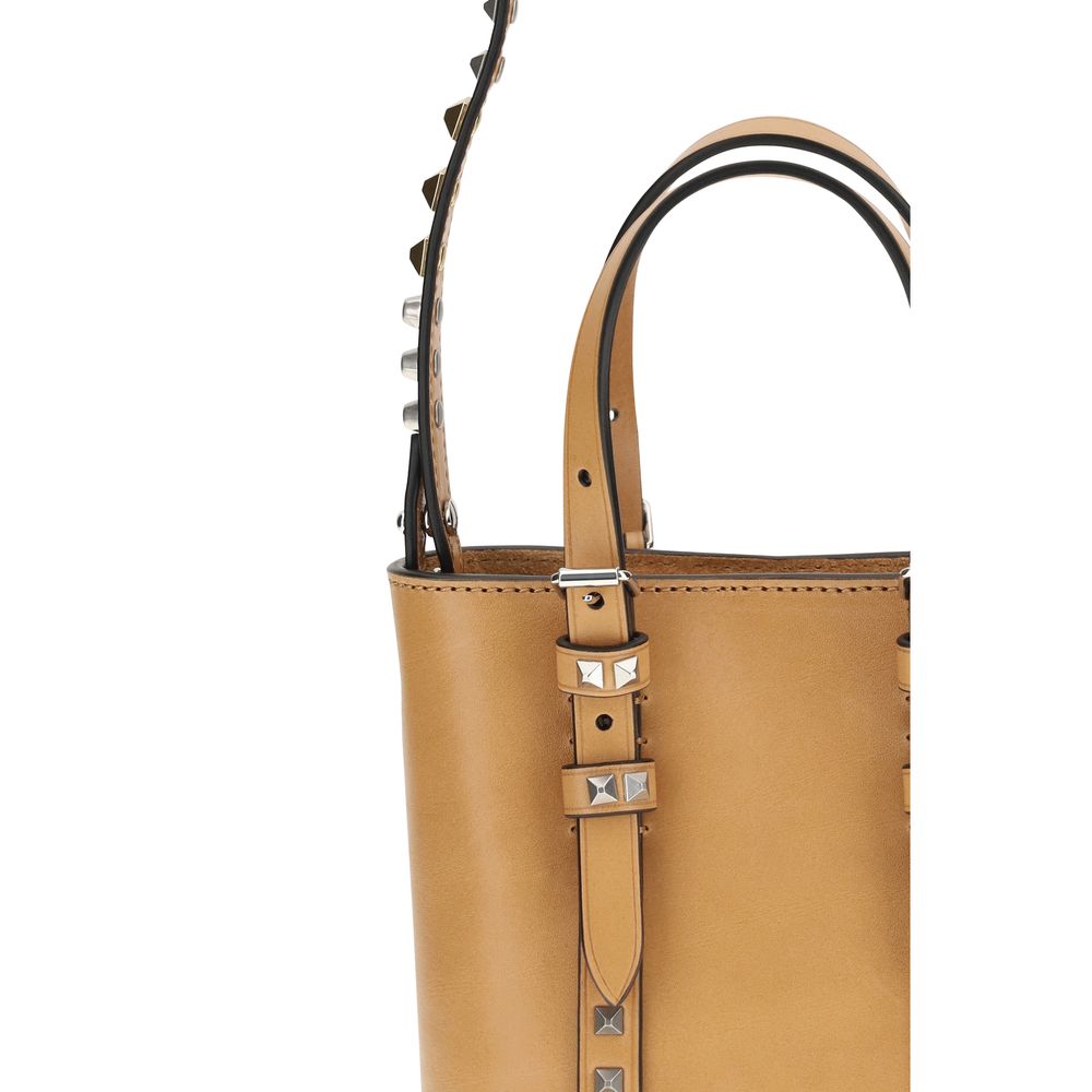 Valentino Garavani Beige Calf Leather Bos Taurus Shoulder Men's Bag