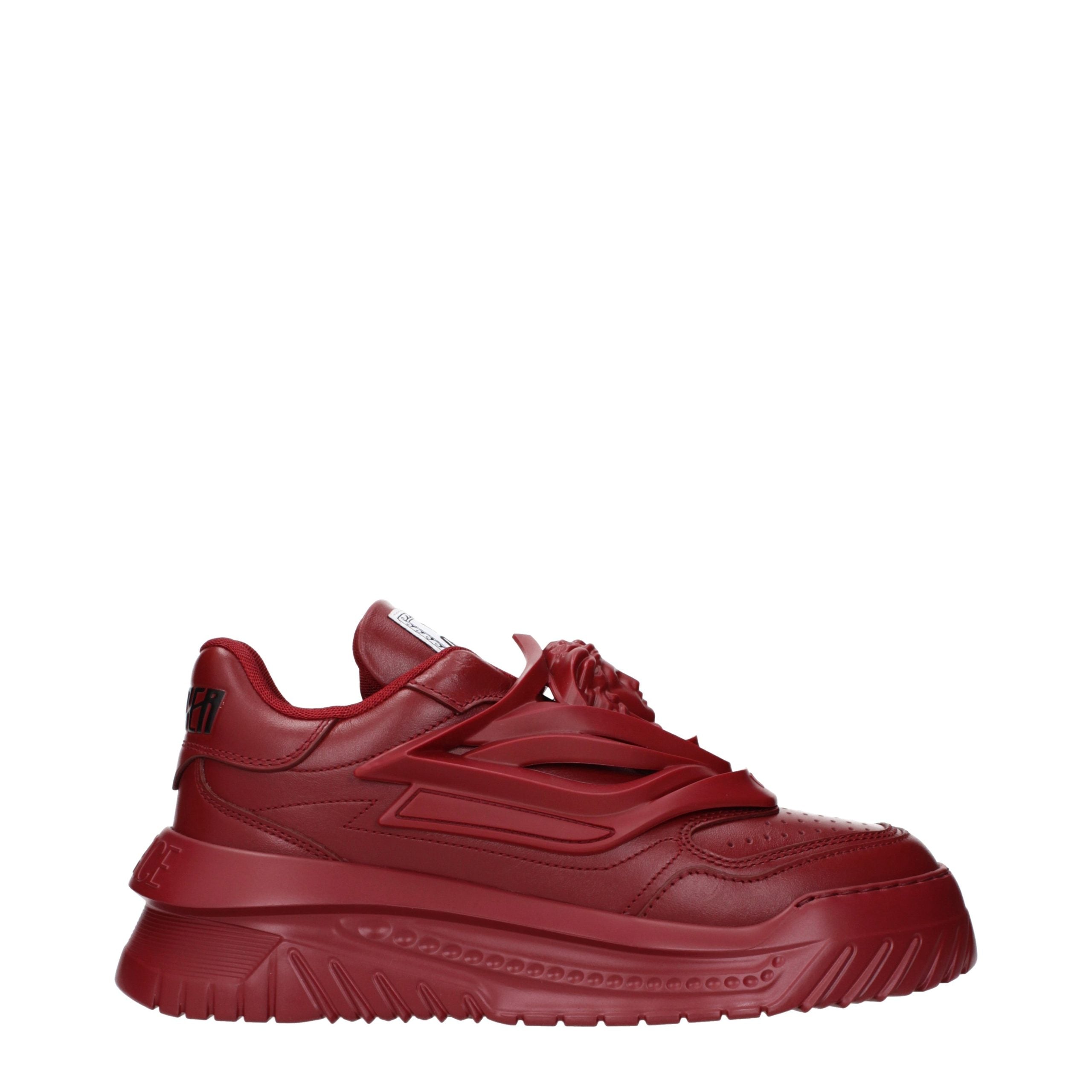 Versace Red Leather Chunky Men's Sneakers