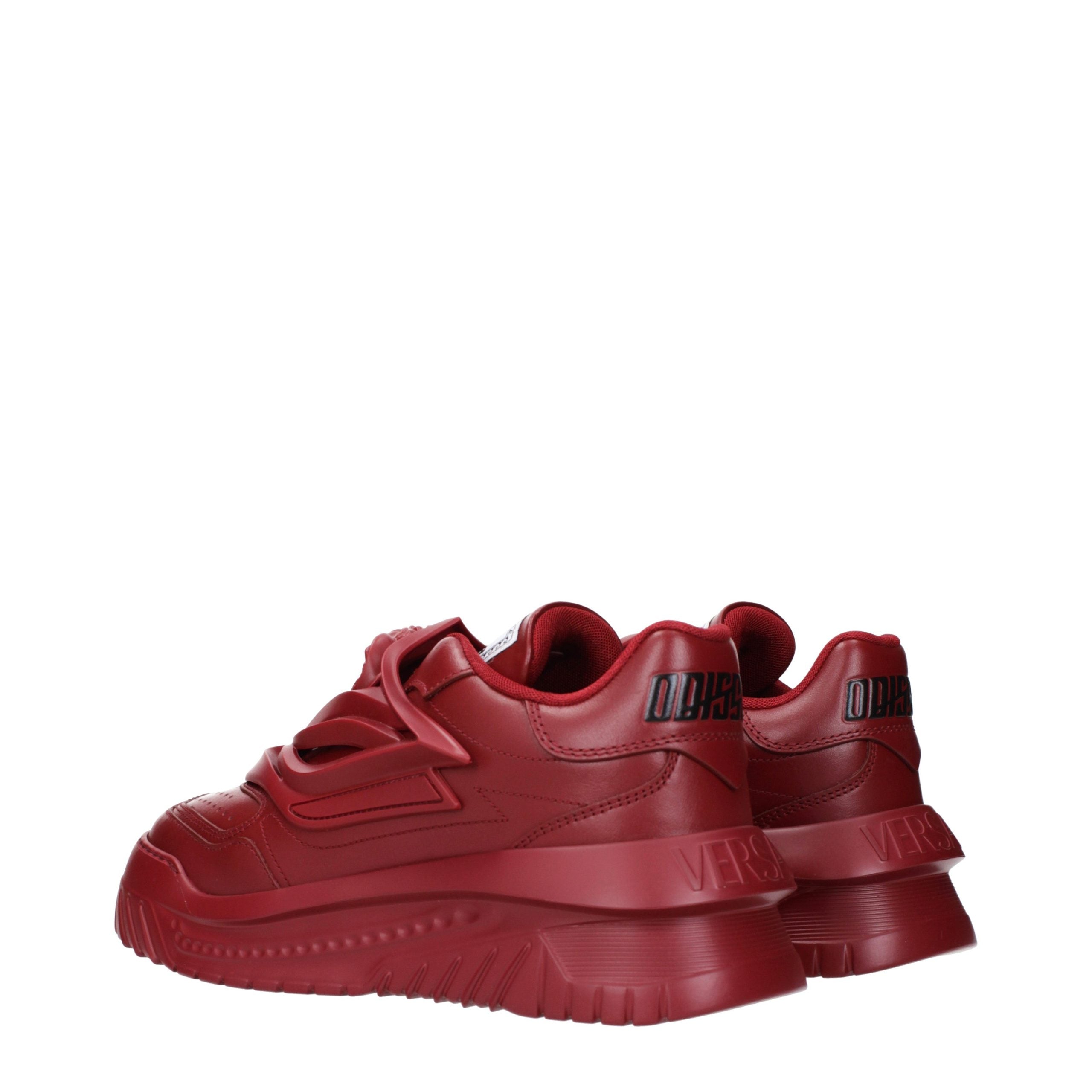 Versace Red Leather Chunky Men's Sneakers