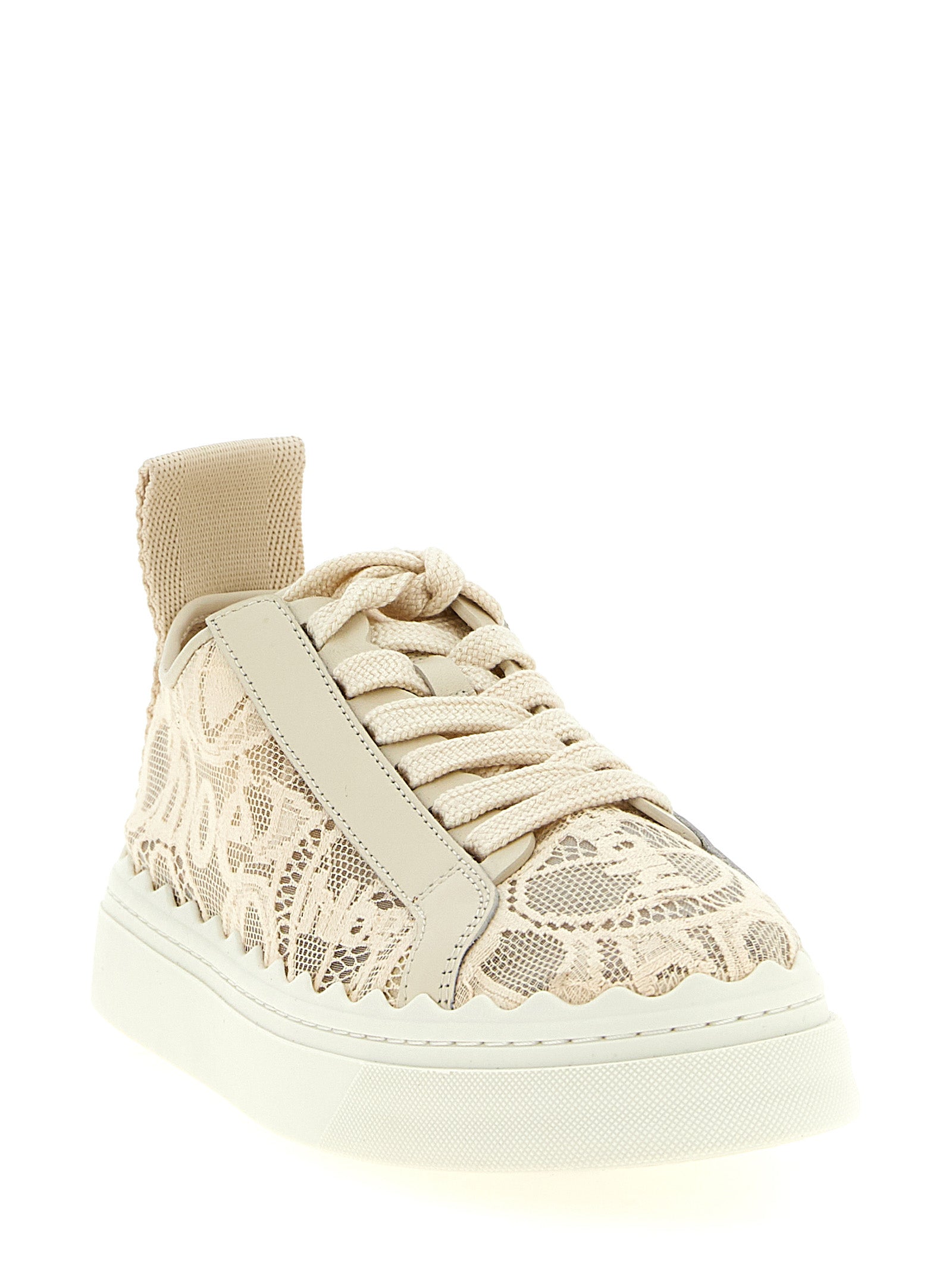 Chloé Beige Polyamide Low Top Women's Sneakers