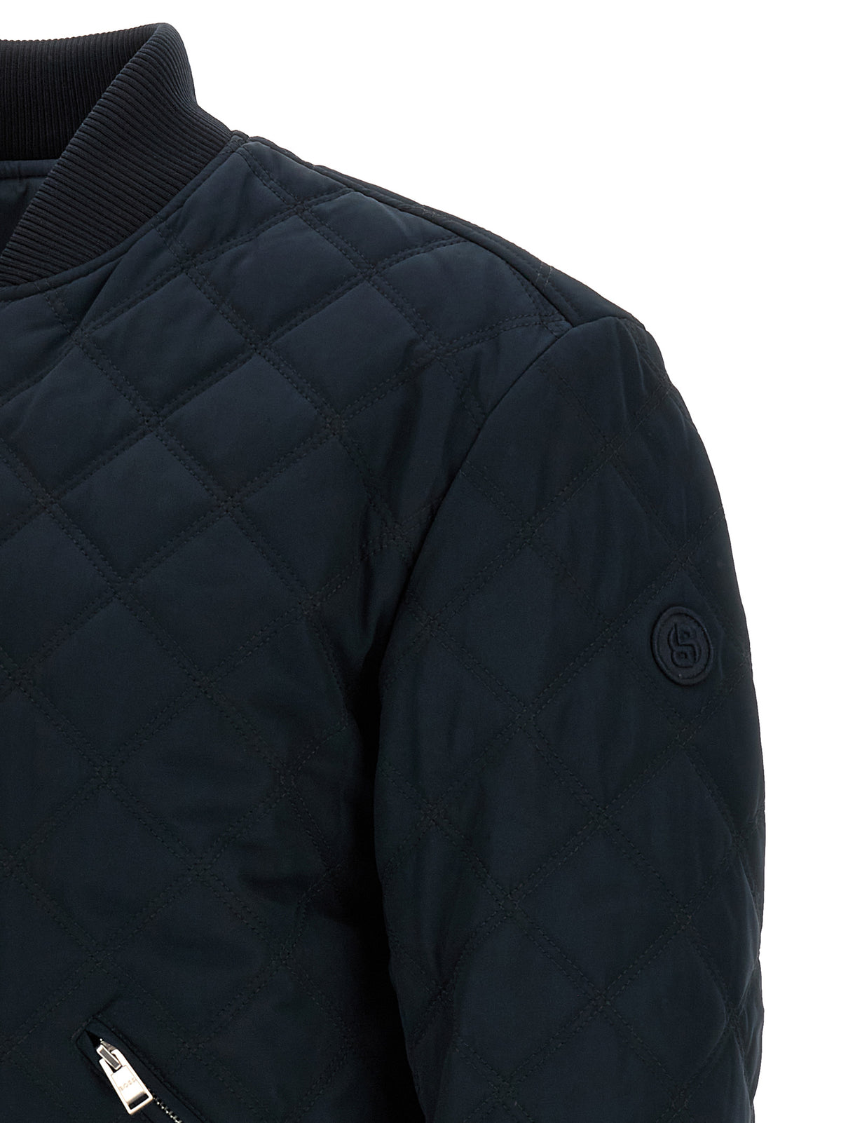 Hugo Boss Blue Polyester Men's Bomber