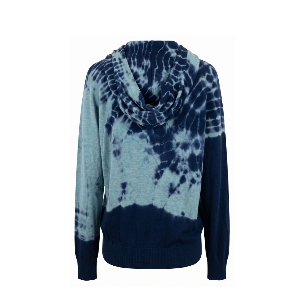 Malo Blue Cotton Women Women's Sweatshirt