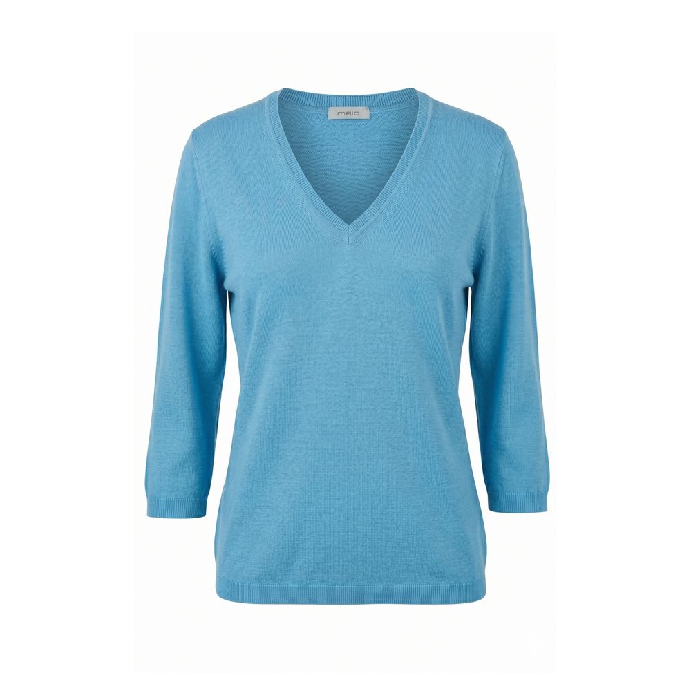 Malo Blue Silk Women Women's Sweater
