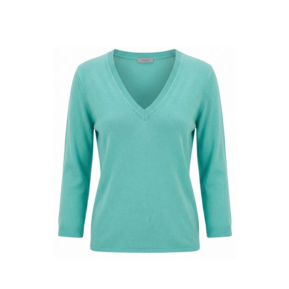 Malo Blue Cotton Women Women's Sweater