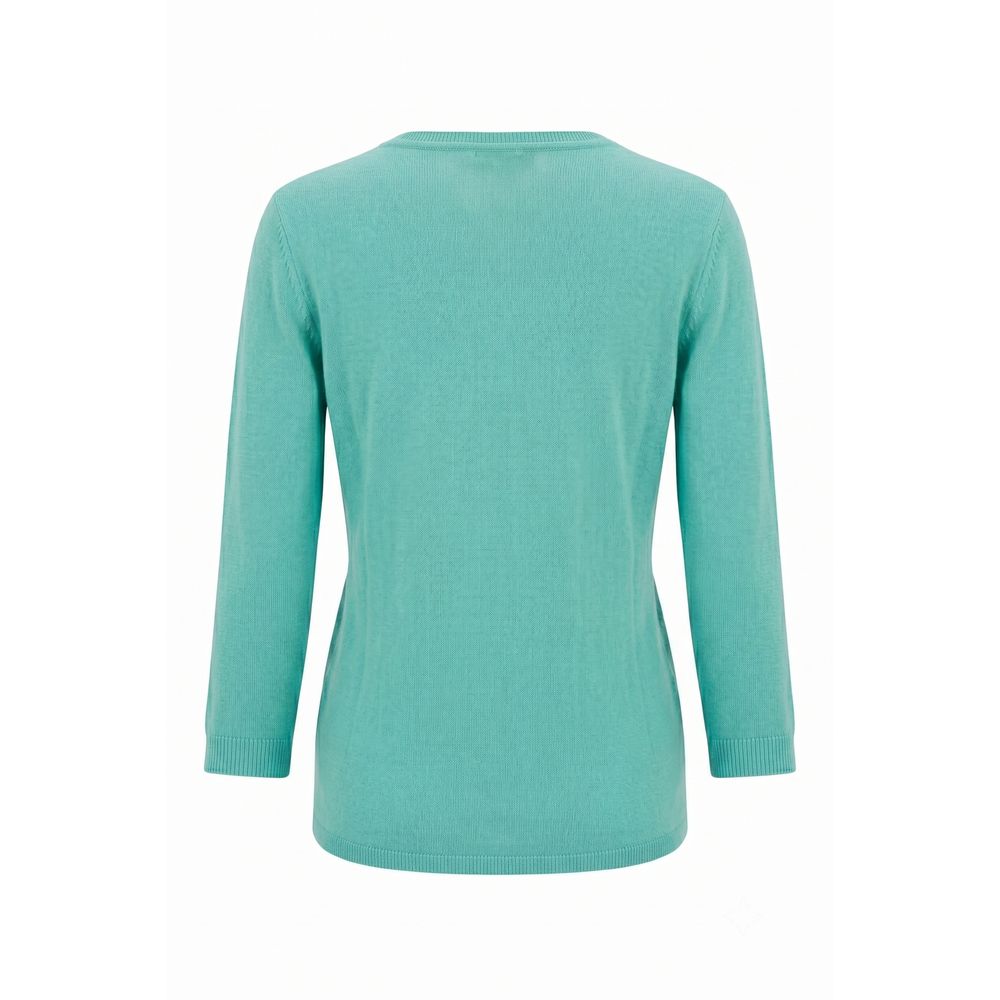 Malo Blue Cotton Women Women's Sweater