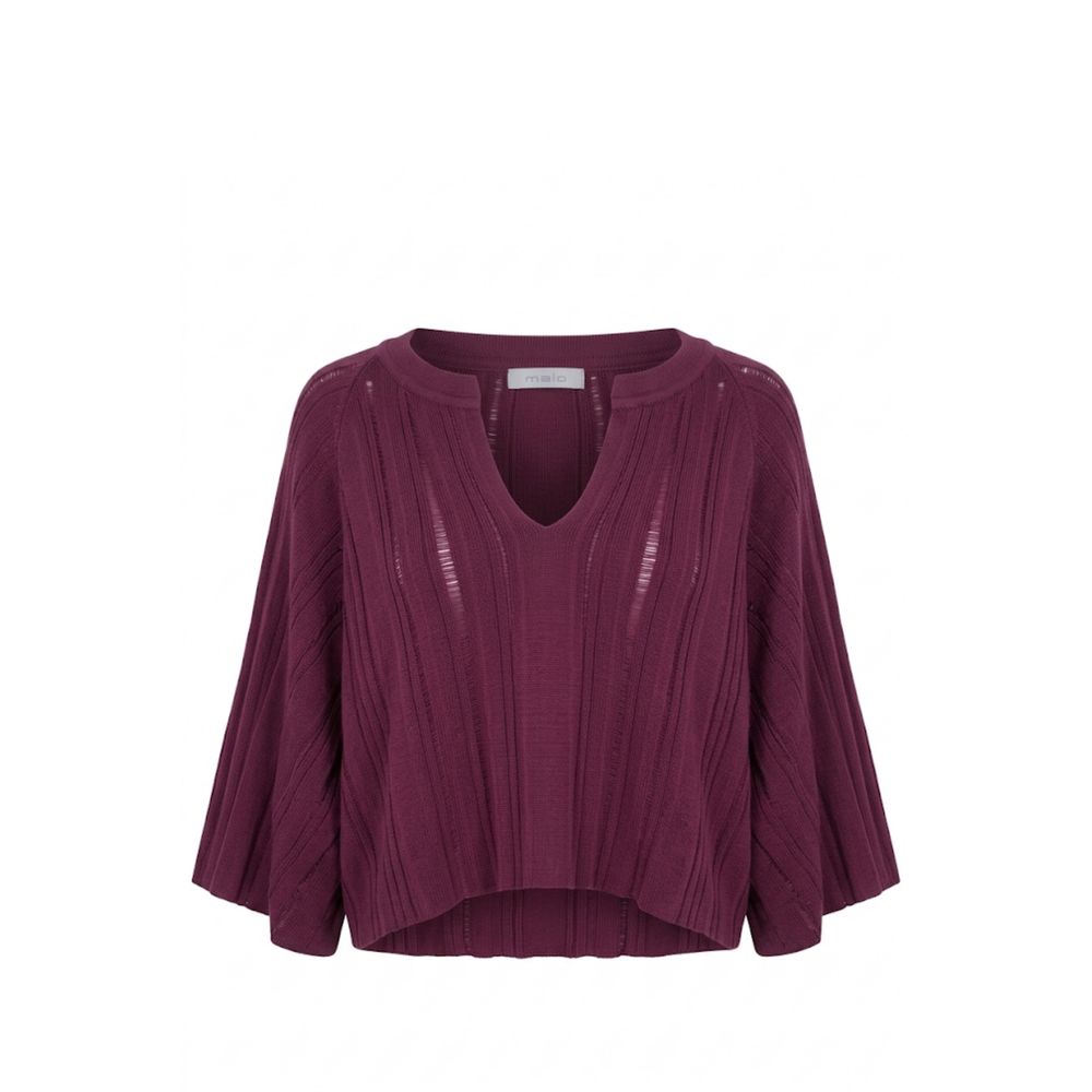 Malo Purple Cotton Women Women's Sweater