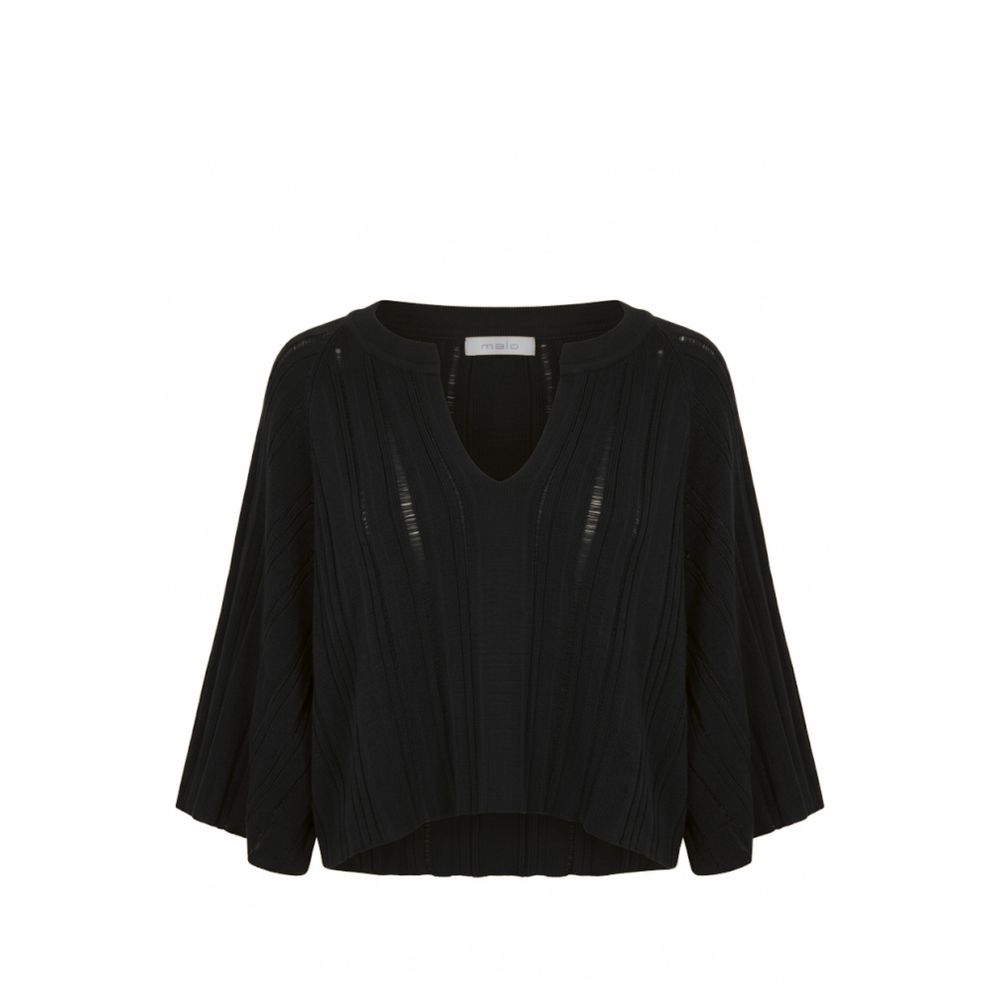 Malo Black Cotton Women Women's Sweater