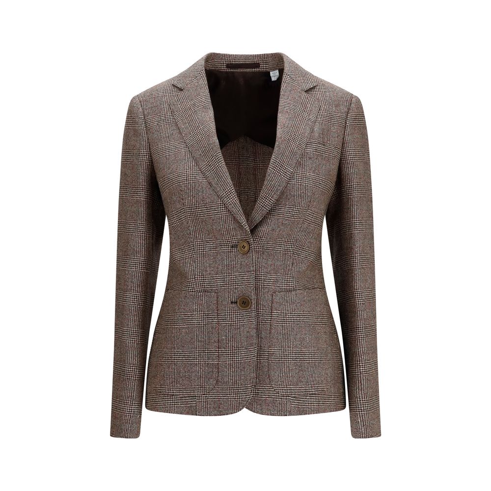 Burberry Brown Wool Oves Aries Women's Blazer