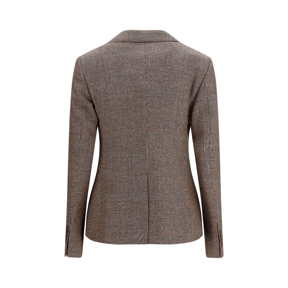 Burberry Brown Wool Oves Aries Women's Blazer