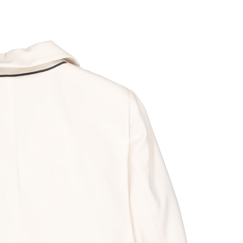 Brunello Cucinelli White Virgin Wool Women's Blazer
