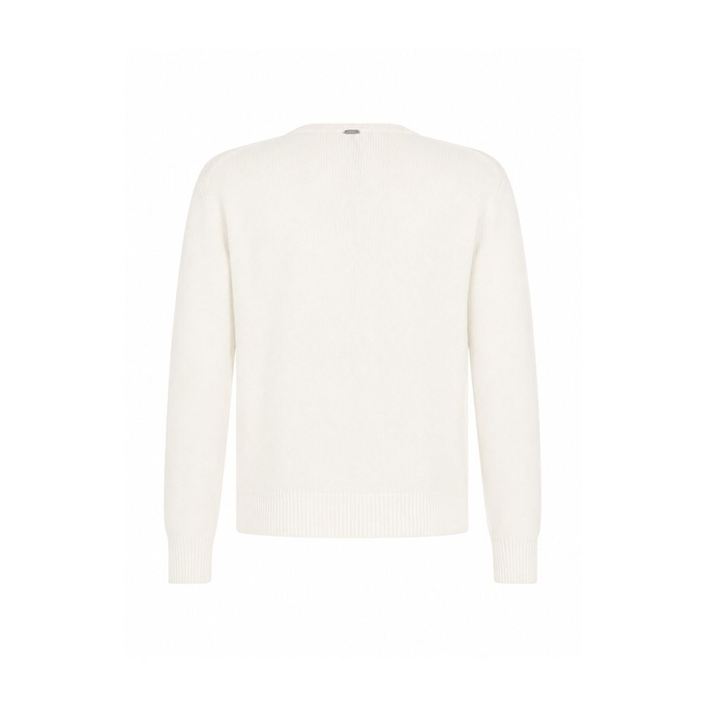 Herno White Cashmere Men's Sweater
