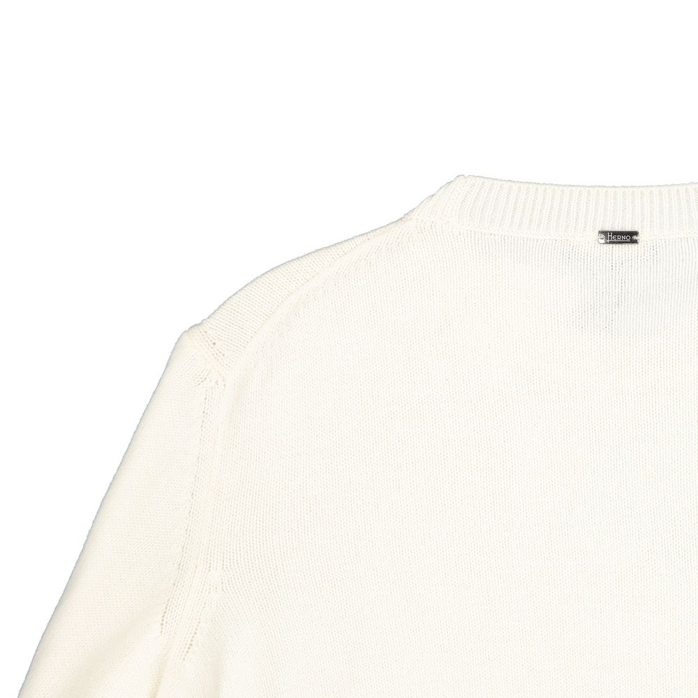 Herno White Cashmere Men's Sweater