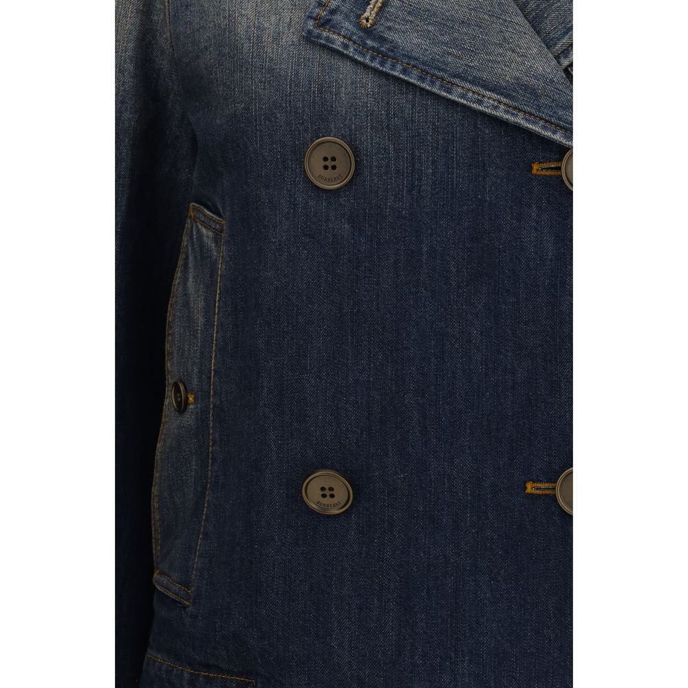 Burberry Blue Cotton Denim Women's Jacket