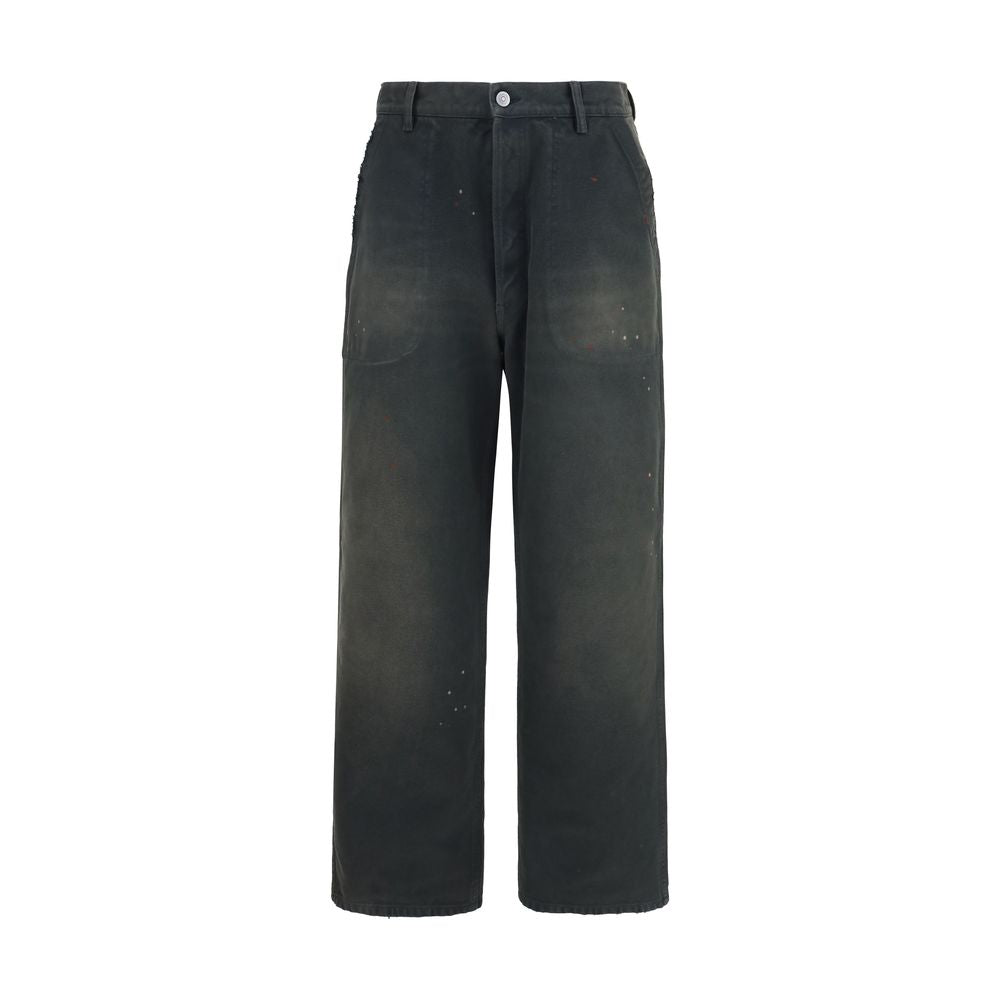 Maison Margiela Gray Cotton Casual Men's Pants