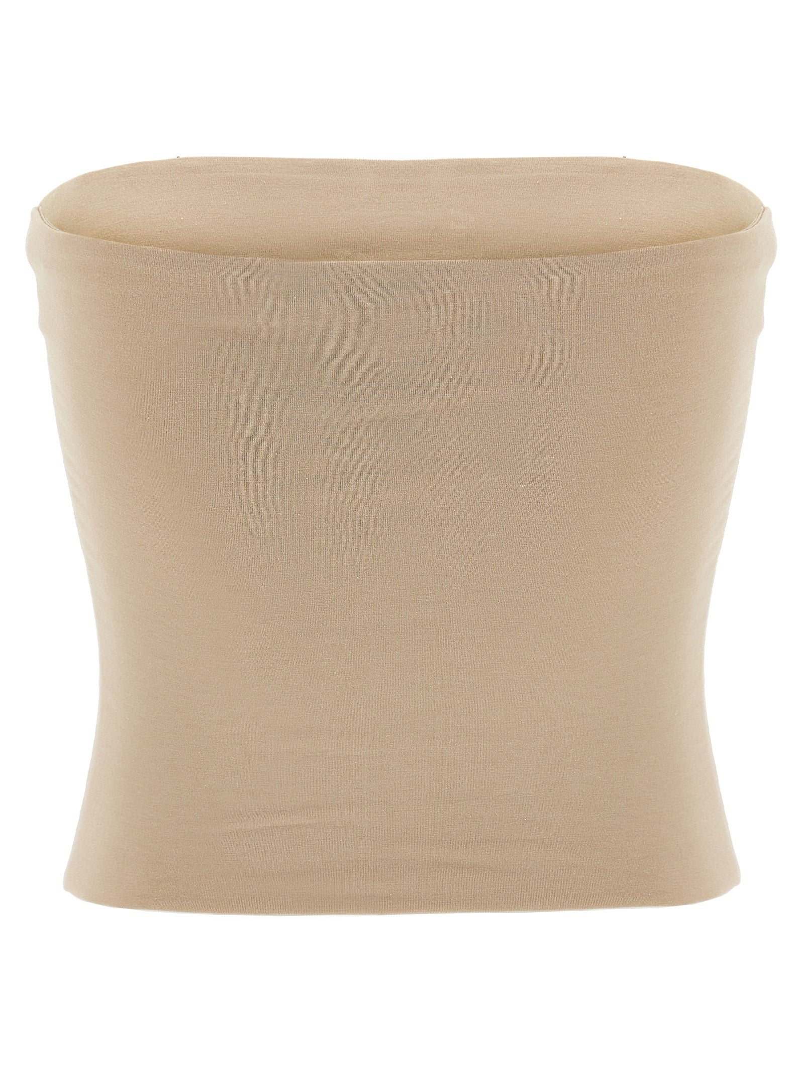 Brunello Cucinelli Beige Cotton Sleeveles Women's T-Shirt