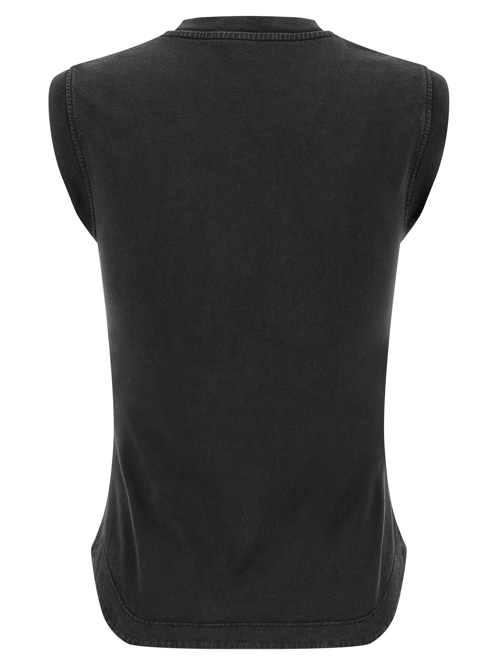 The Attico Black Cotton Sleeveles Women's T-Shirt