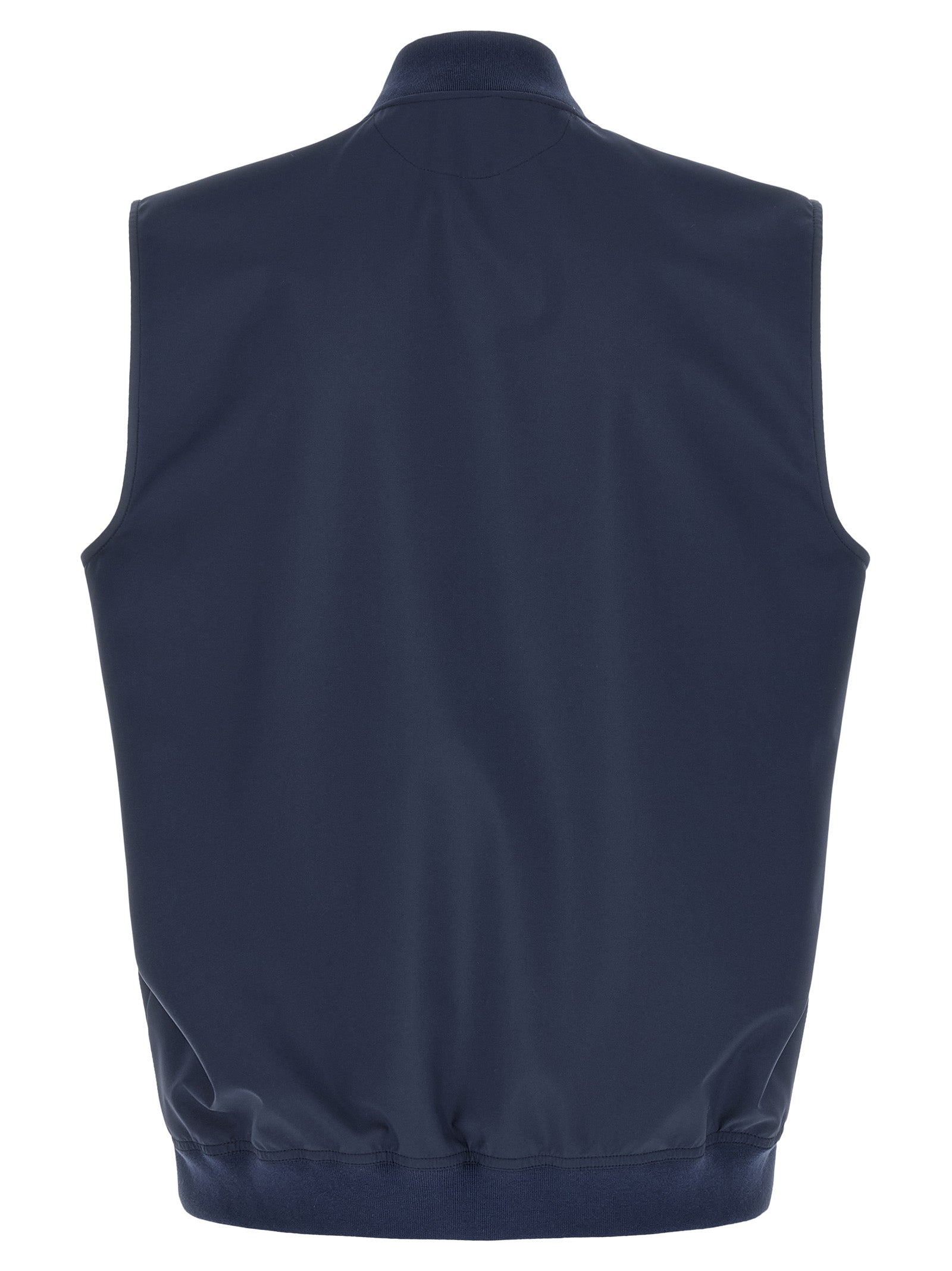 Brunello Cucinelli Blue Polyester Sleeveless Men's Jacket