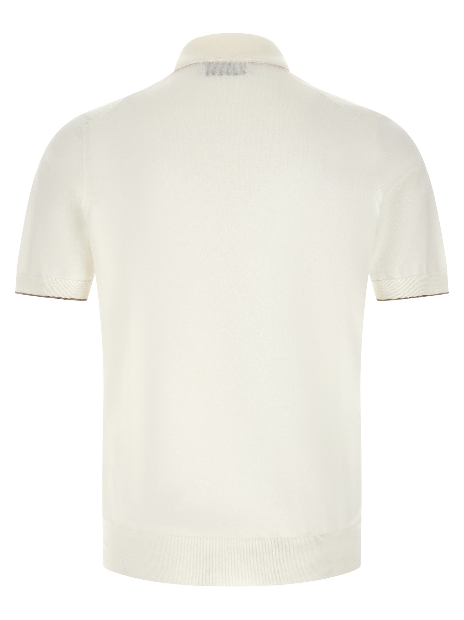 Brunello Cucinelli White Cotton Polo Men's Shirt