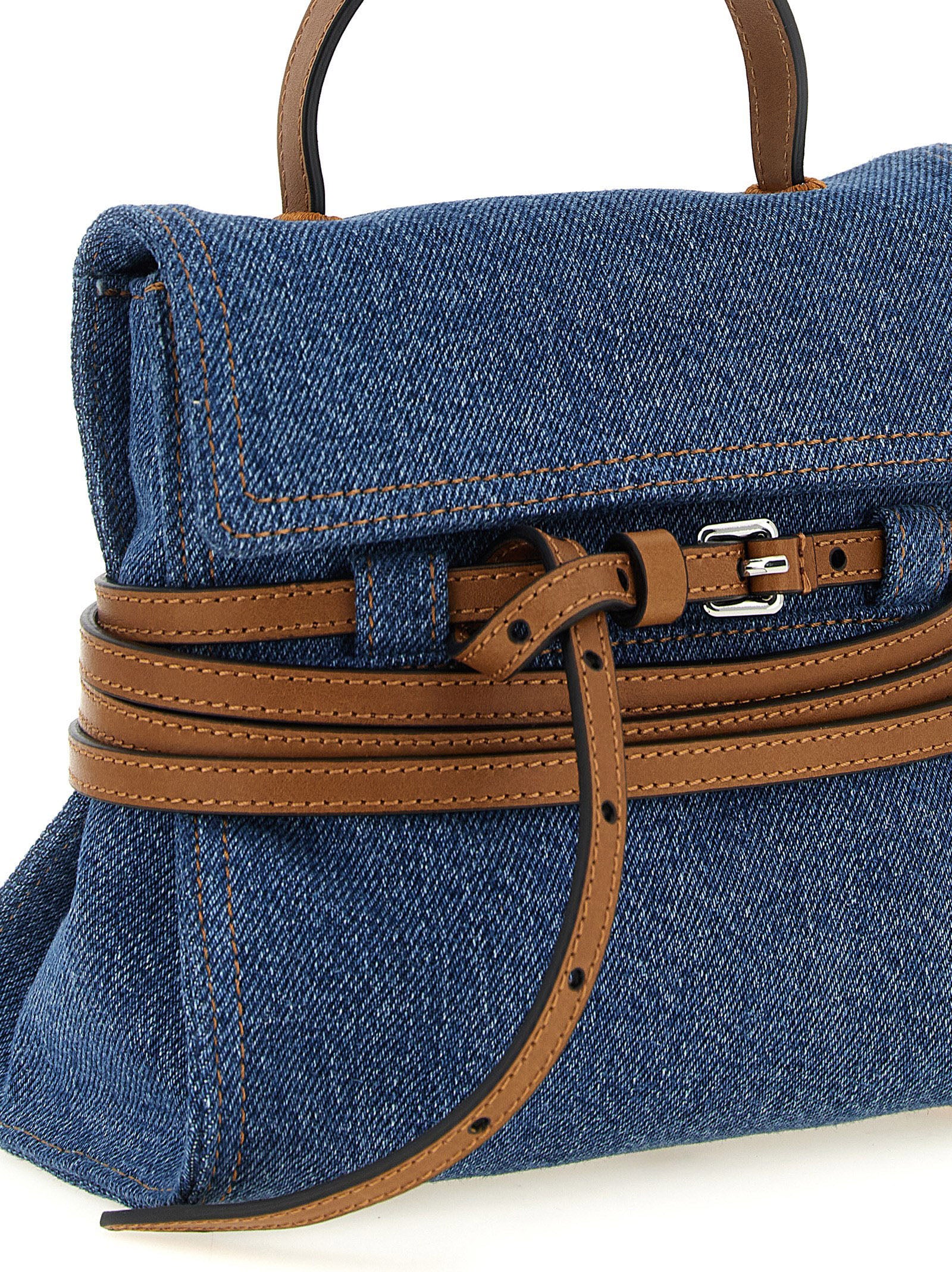 Moschino Blue Cotton Women's Handbag