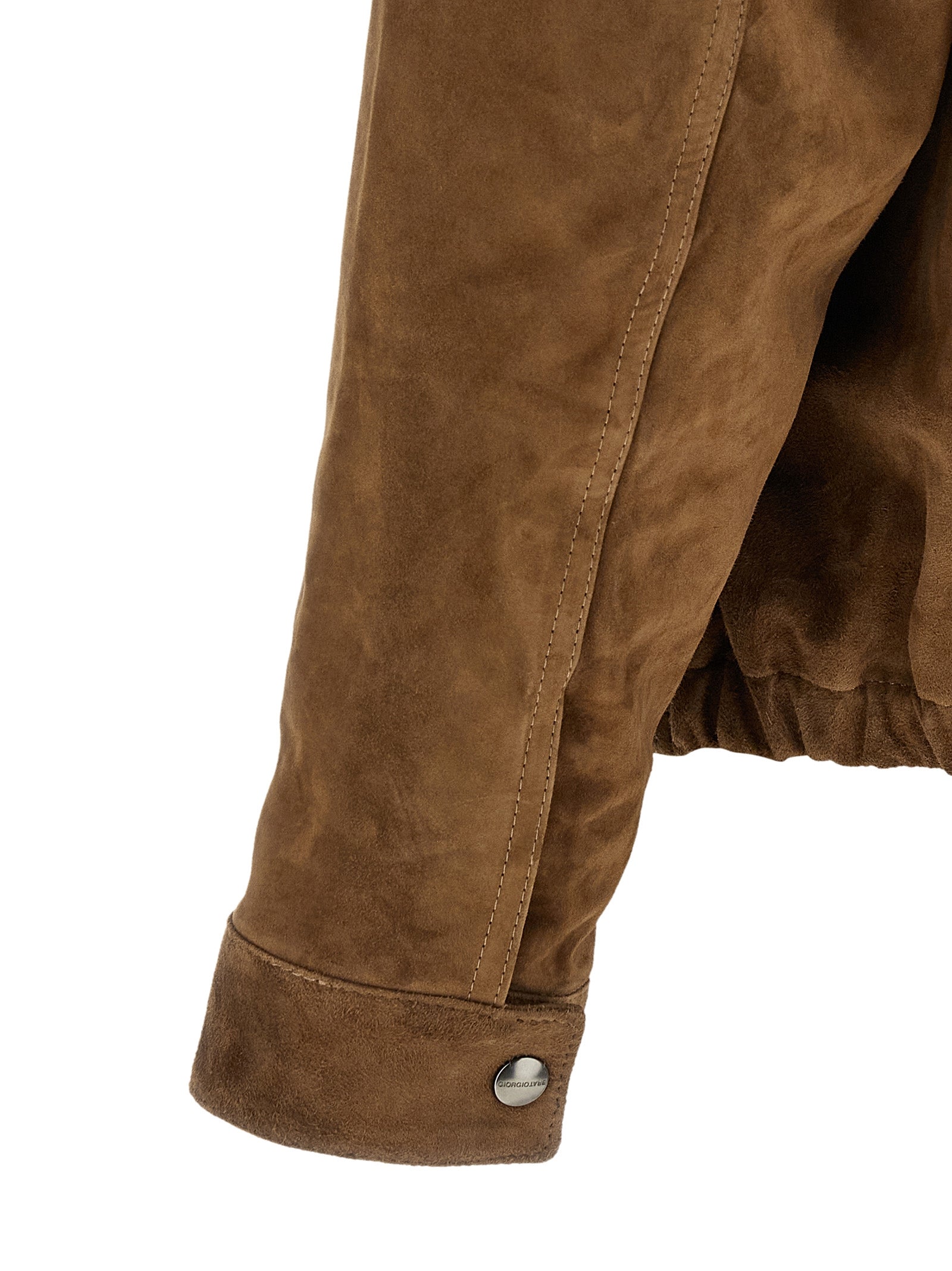 GIORGIO BRATO Brown Calfskin Leather Men's Jacket