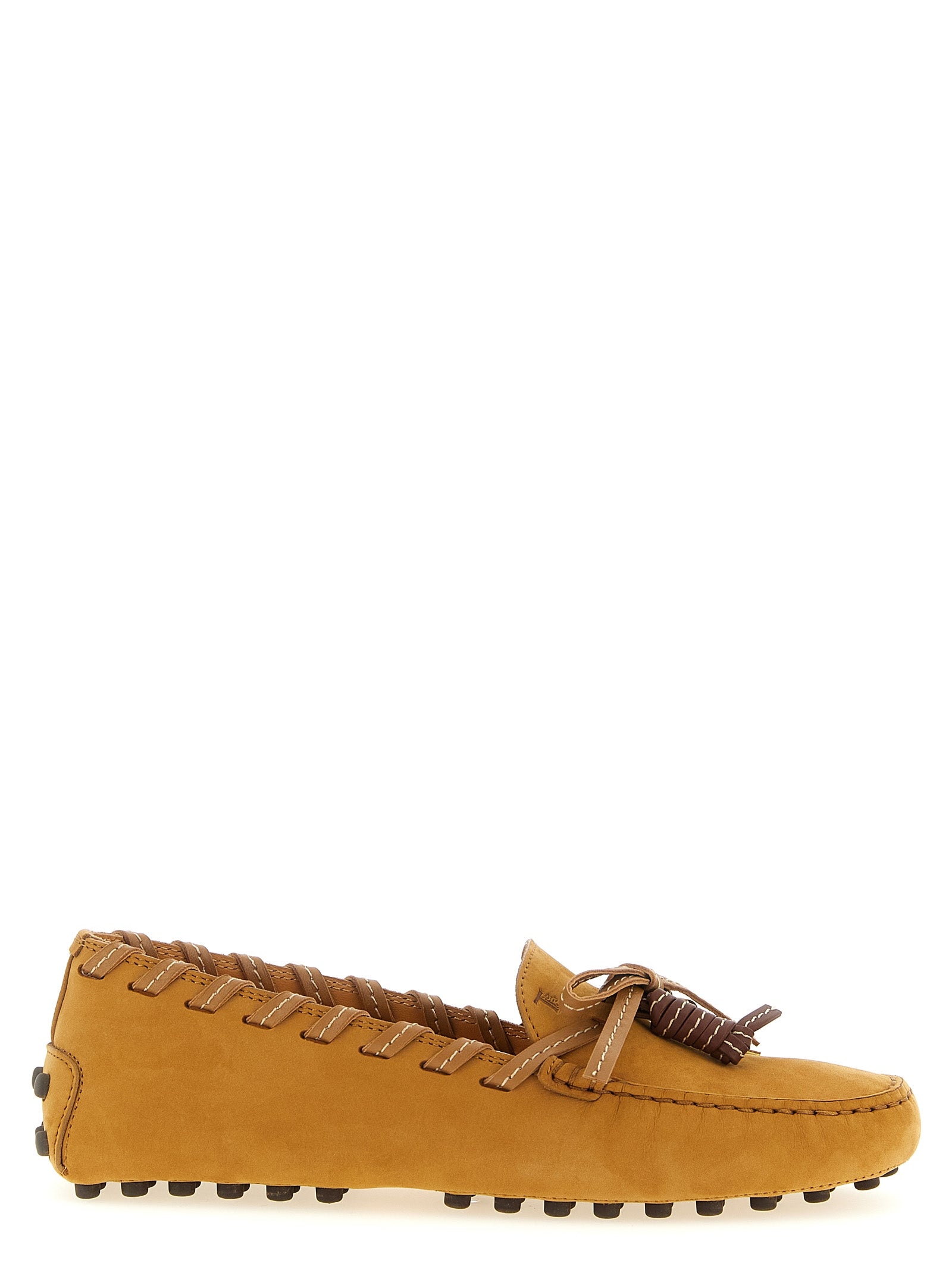 Tod's Beige Calfskin Slip-On Women's Loafers