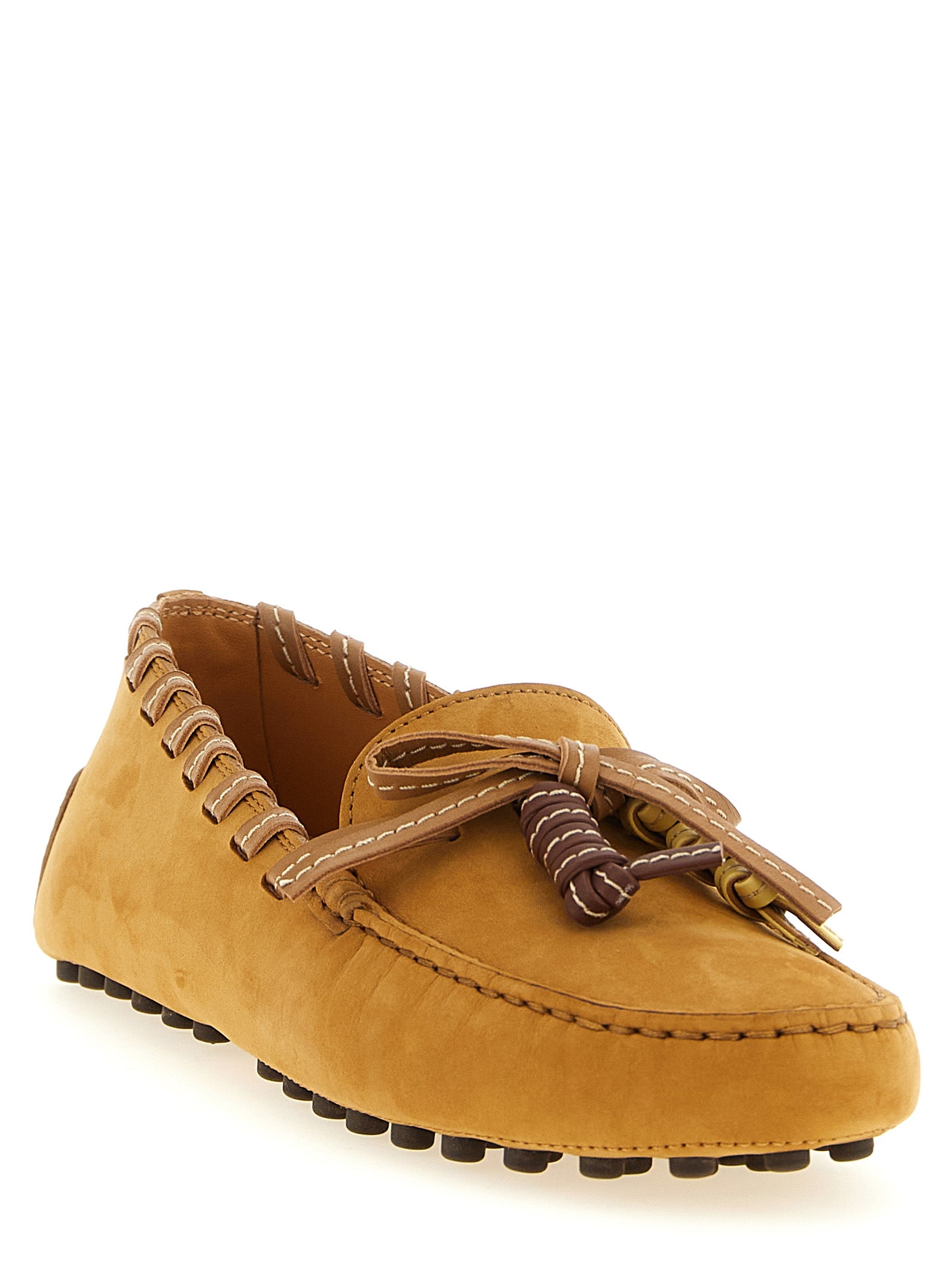 Tod's Beige Calfskin Slip-On Women's Loafers