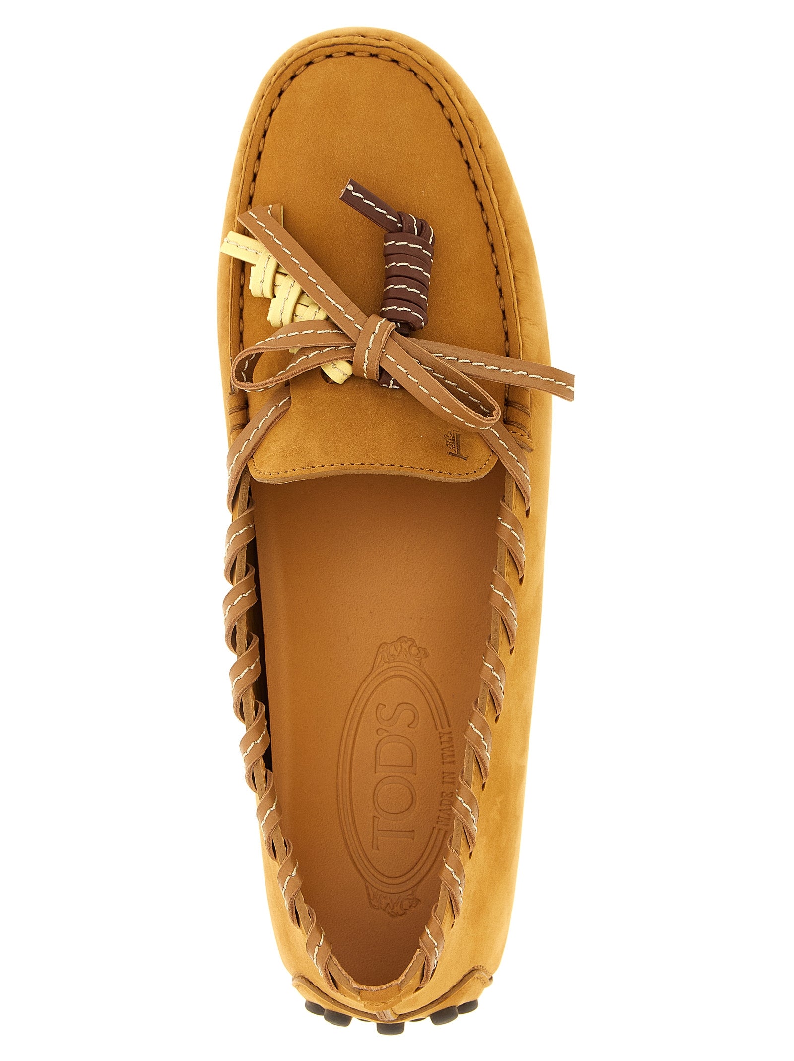 Tod's Beige Calfskin Slip-On Women's Loafers