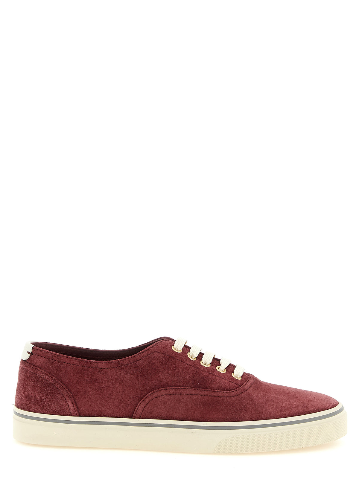 Brunello Cucinelli Bordeaux Calfskin Low Top Men's Sneakers