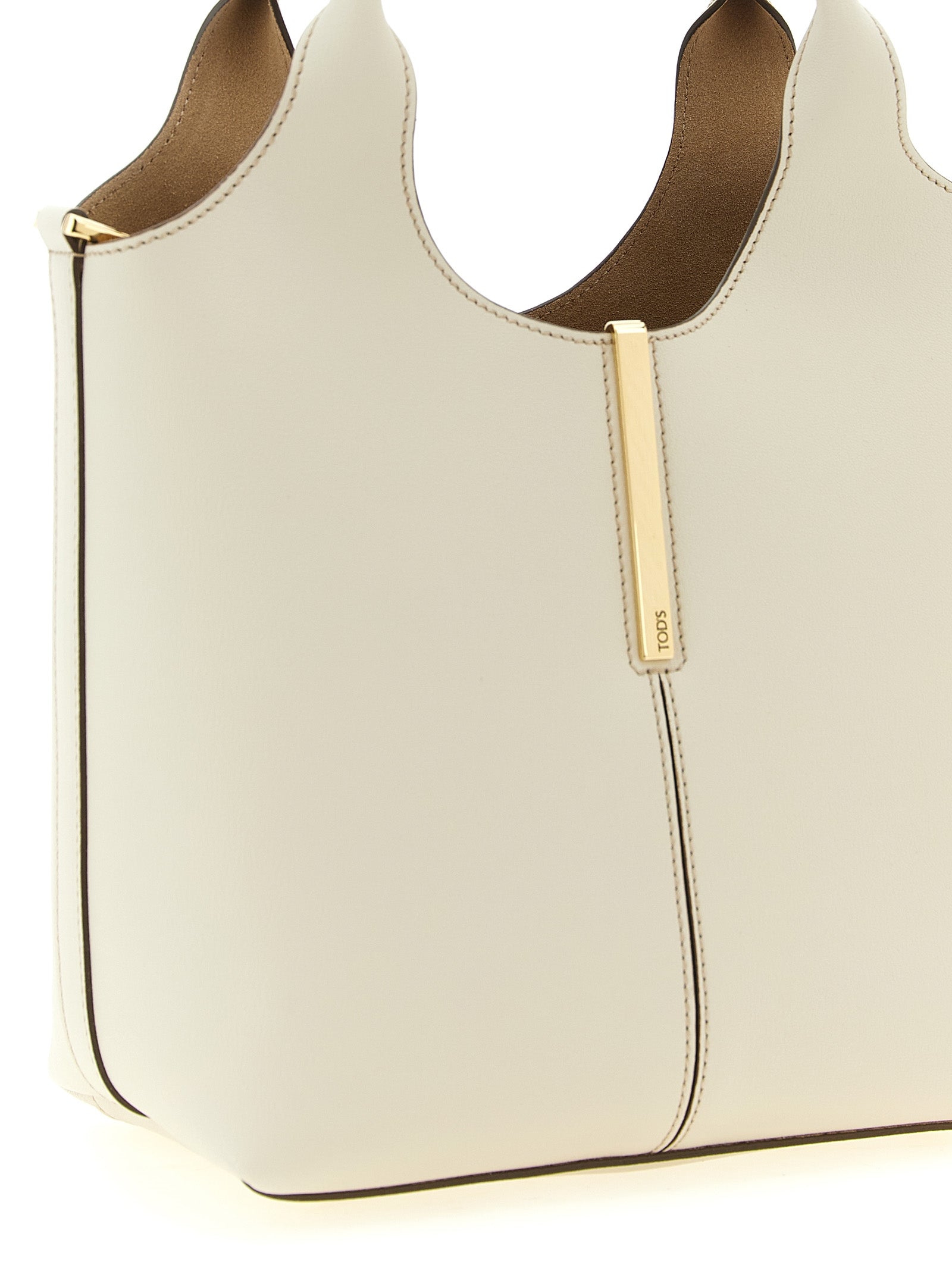 Tod's White Calfskin Tote Women's Bag