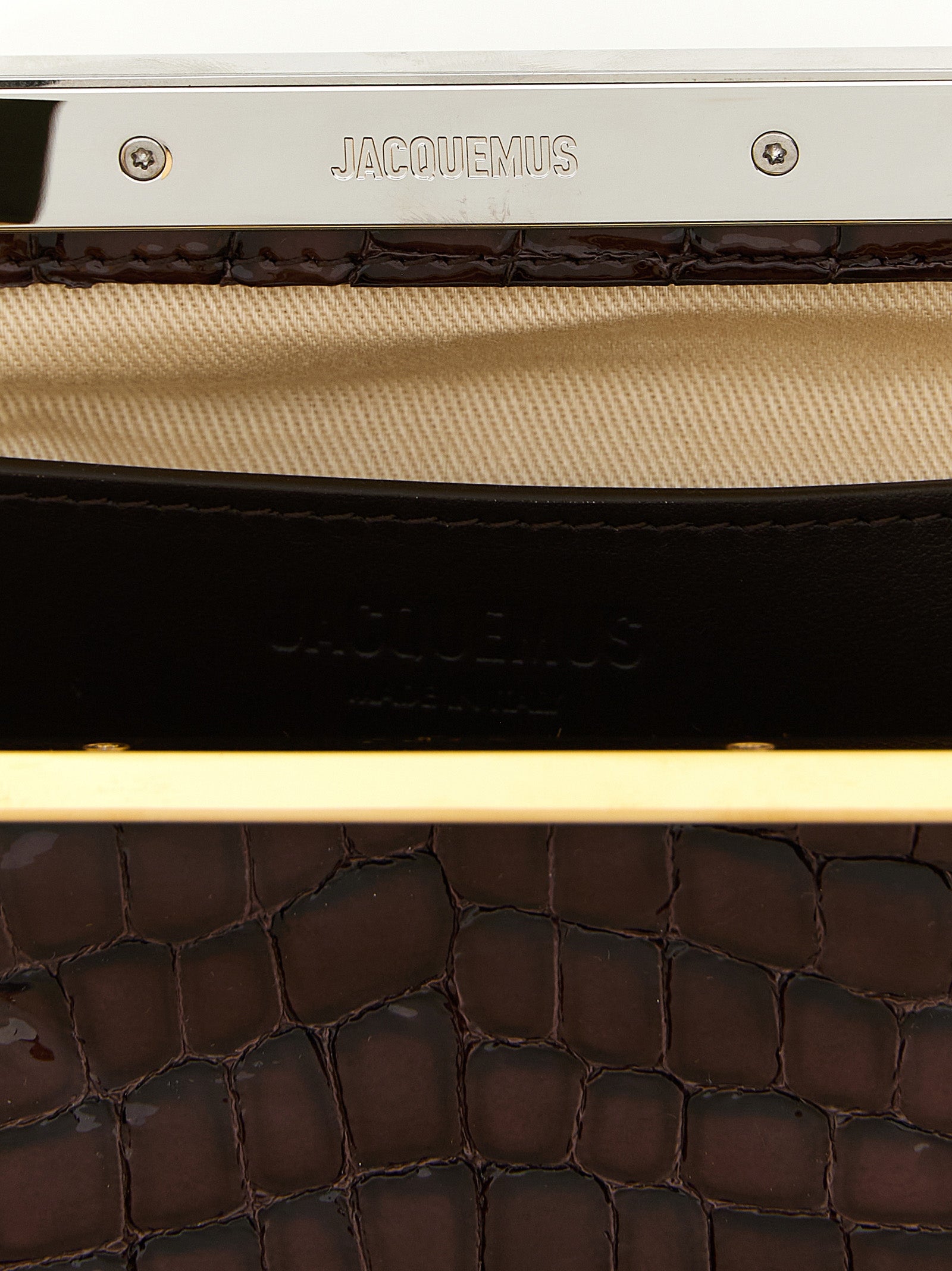 Jacquemus Brown Goatskin Clutch Women's Bag