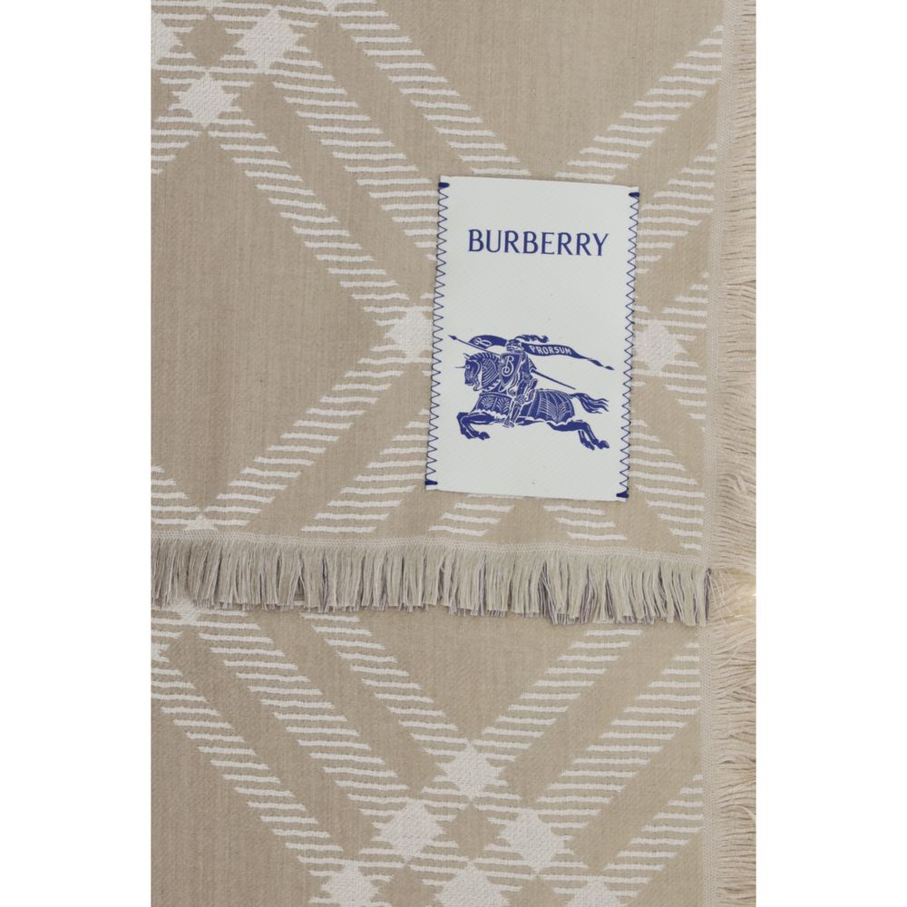 Burberry Beige Wool Oves Aries Women's Scarf