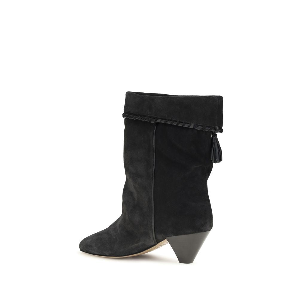 Isabel Marant Black Calf Leather Bos Taurus Women's Boots